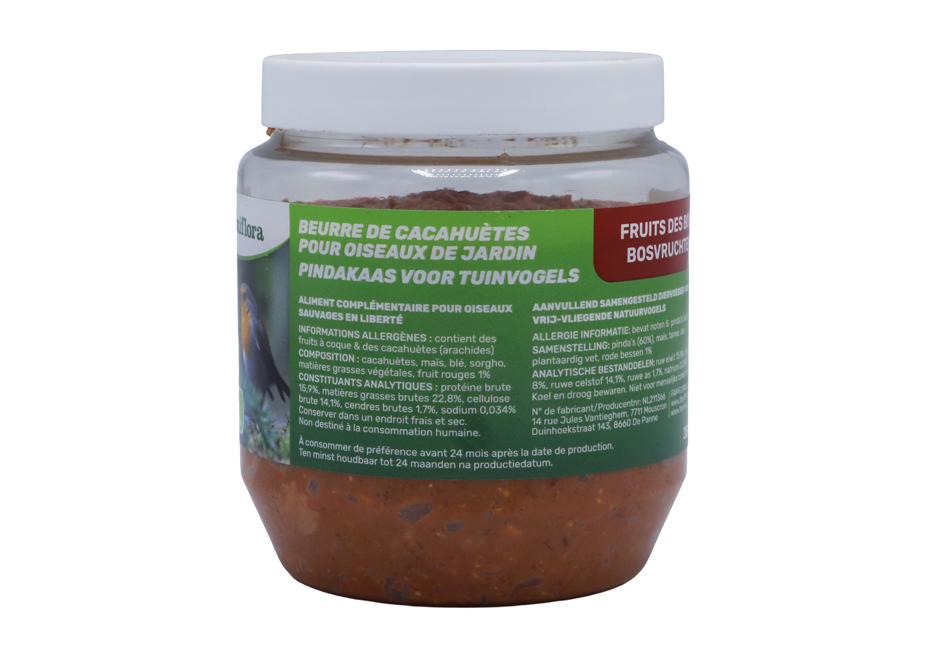 Famiflora pindakaas voor tuinvogels met bosvruchten - 350 gr