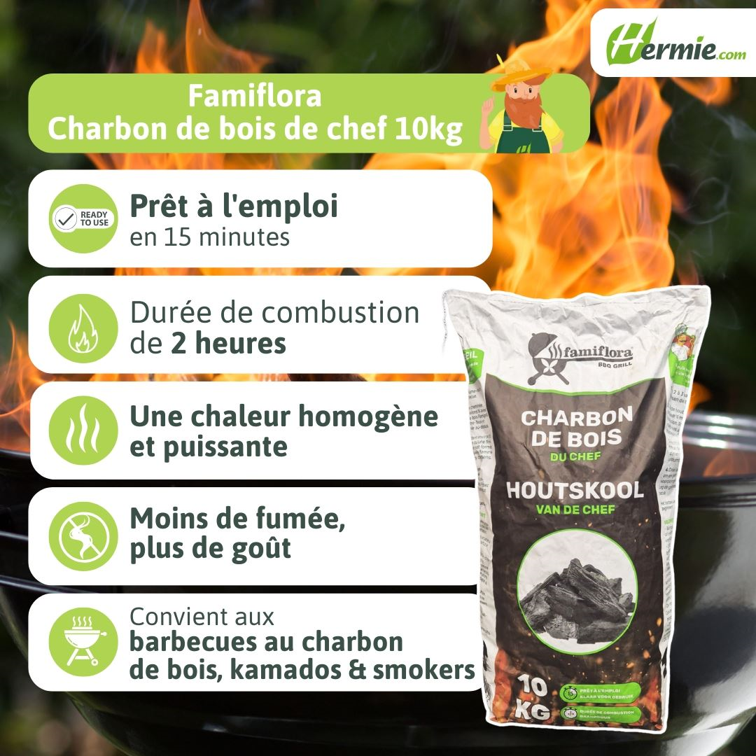 Famiflora - Chef's Famigrill charcoal 10kg - professional quality