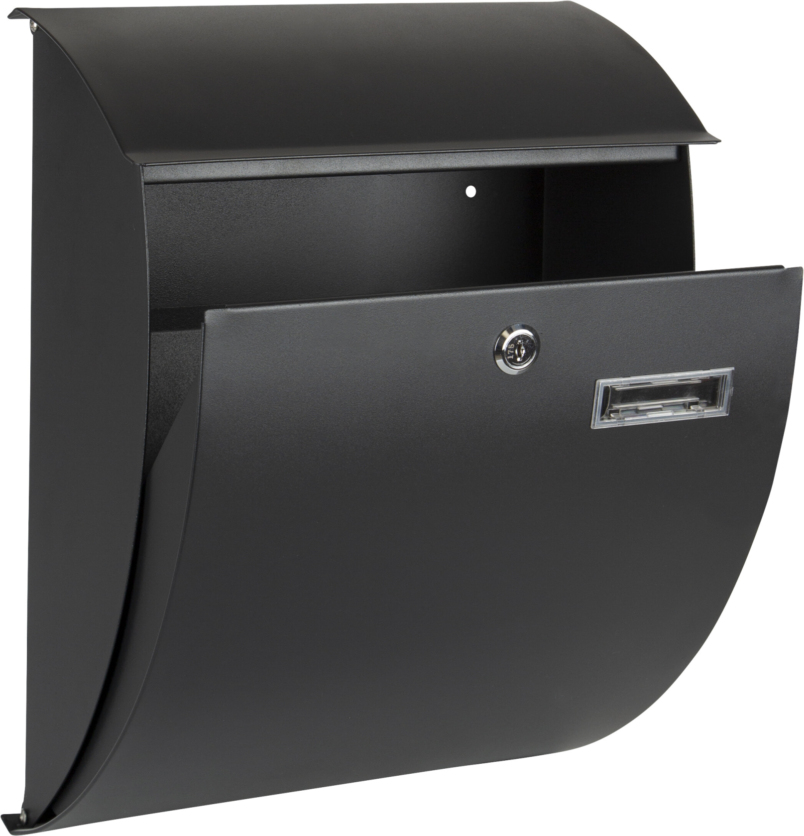 Practo Boîte à lettres de jardin Sheffield noir - en acier peint - 16,5x31x40,5cm - RAL 7020 MAT