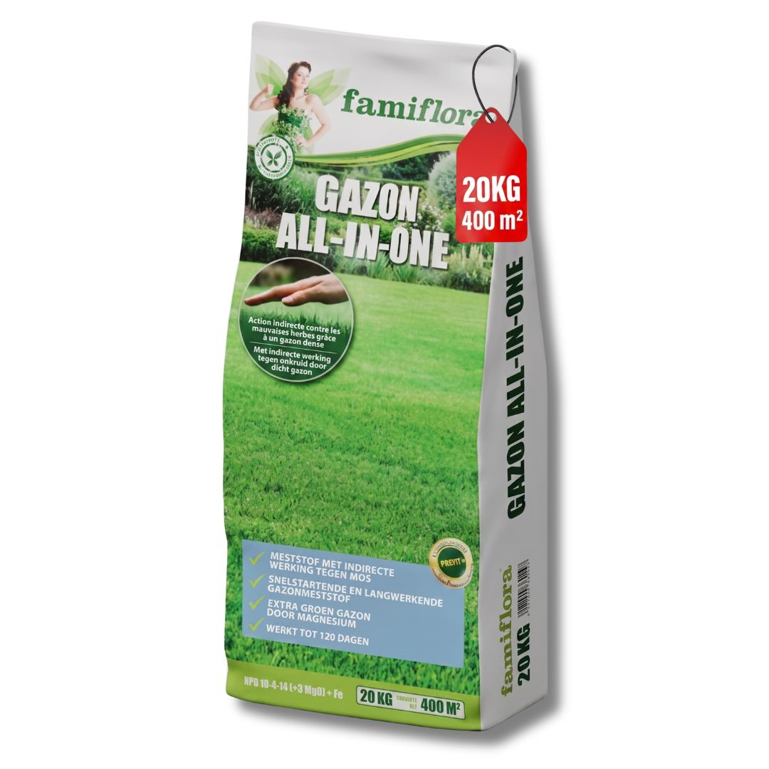 Famiflora gazonmeststof 20 kg voor 400m² - All-in-One