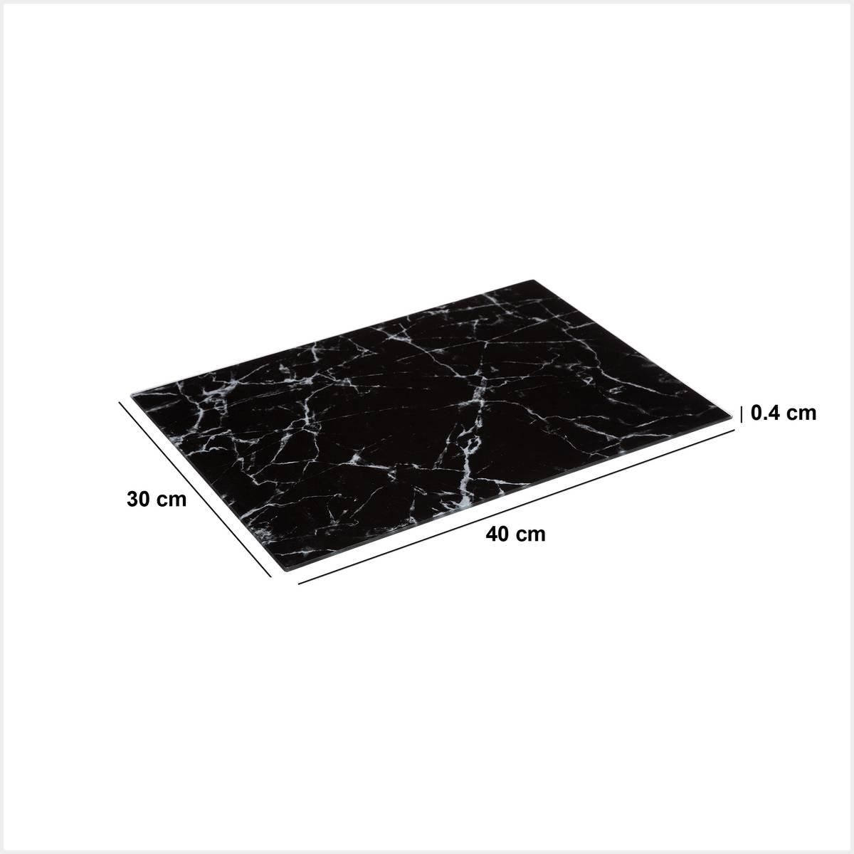 Snijplank-40x30cm-glas-marmerlook-zwart-