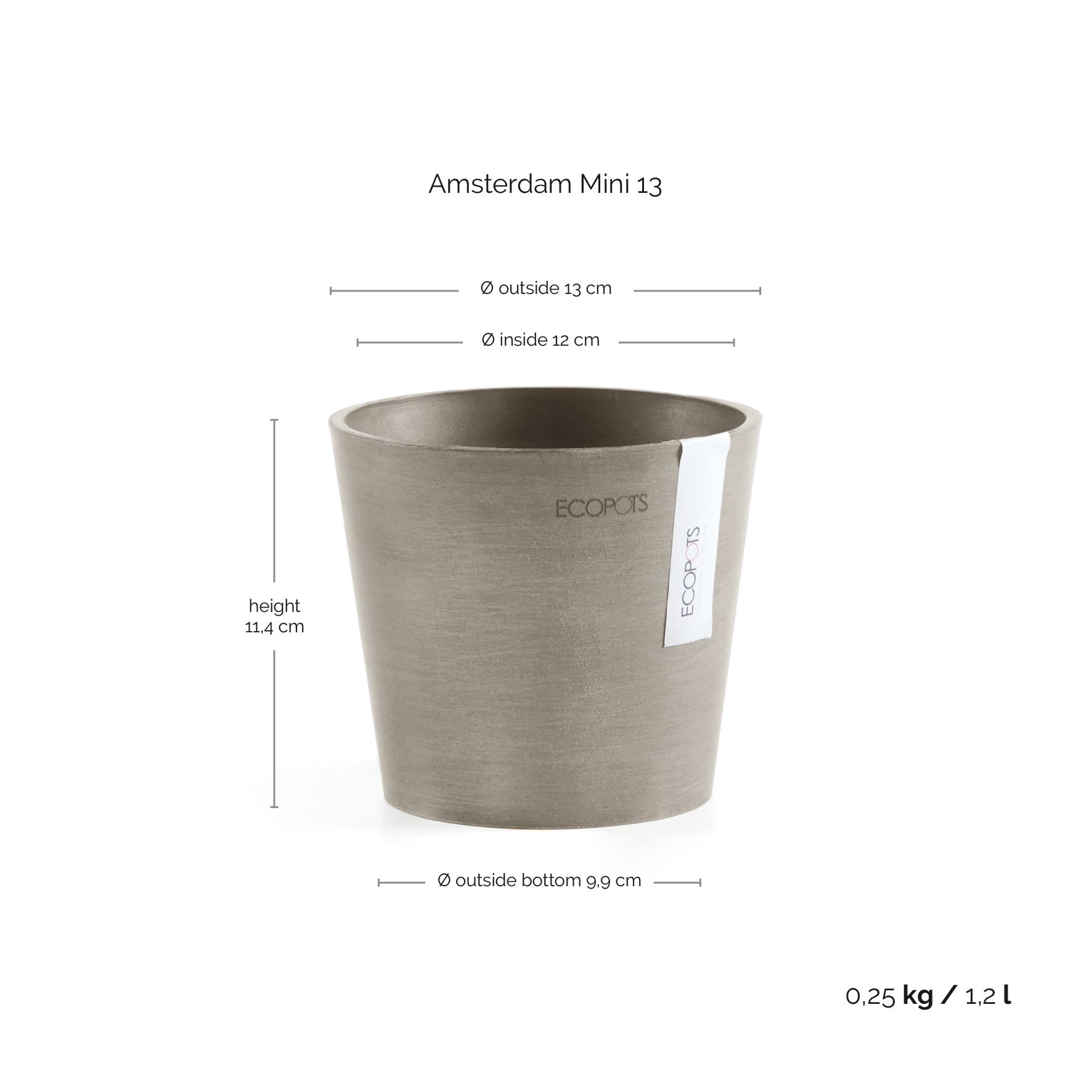 Ecopots-amsterdam-mini-taupe-13-cm-H11-4-cm