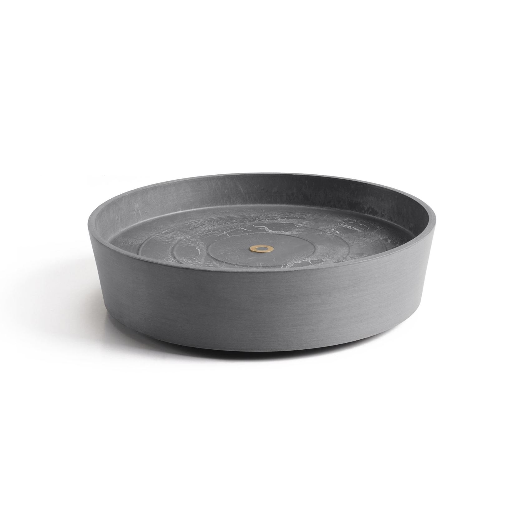 Ecopots saucer on wheels - Round - Grey - Diameter 34,1 x H9 cm