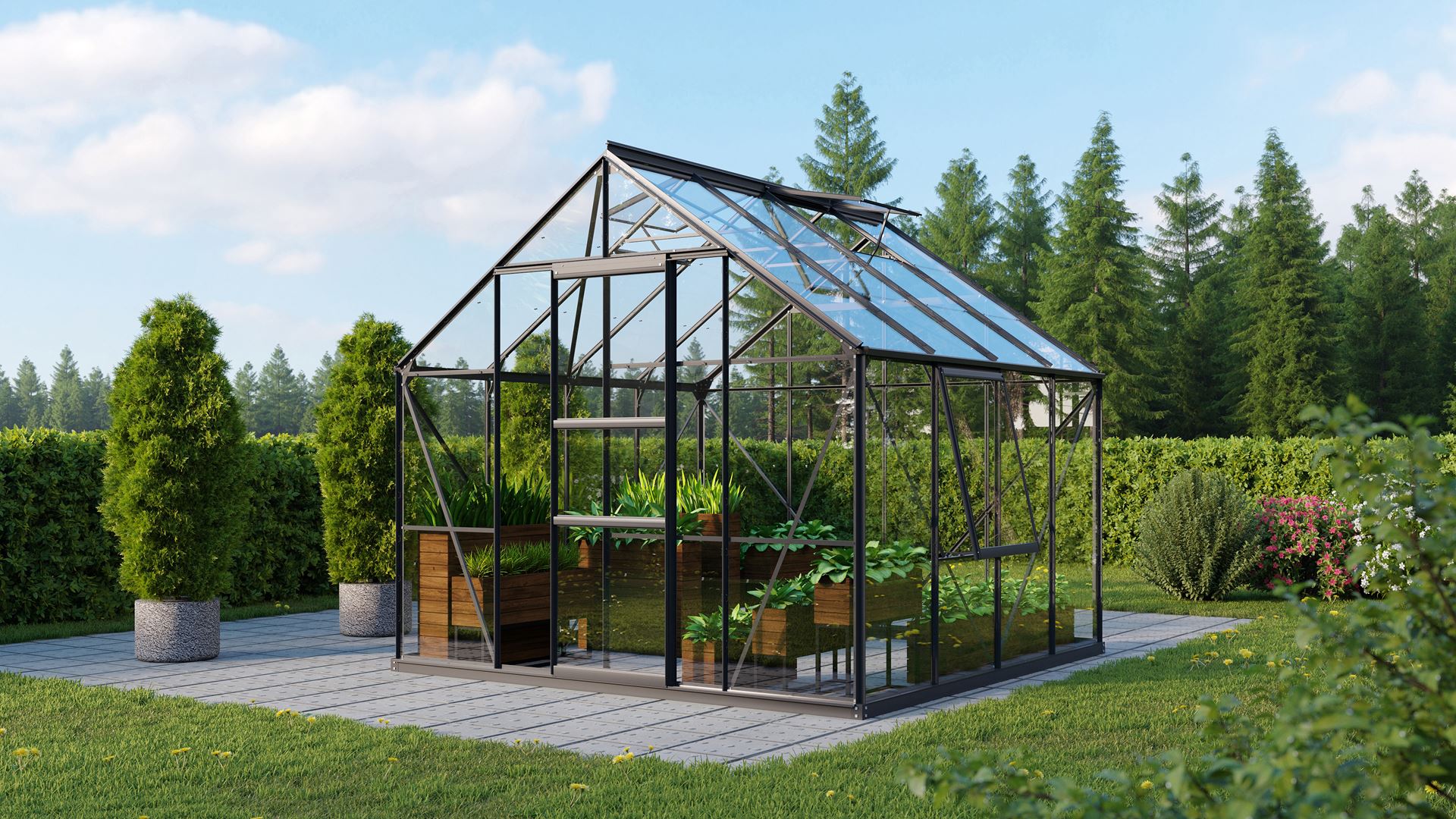 Meridian-1-6700-ESG3mm-zwart-Glazen-serre-veiligheidsglas-Vrijstaand-B254-4-x-L254-4-x-H231-8-cm