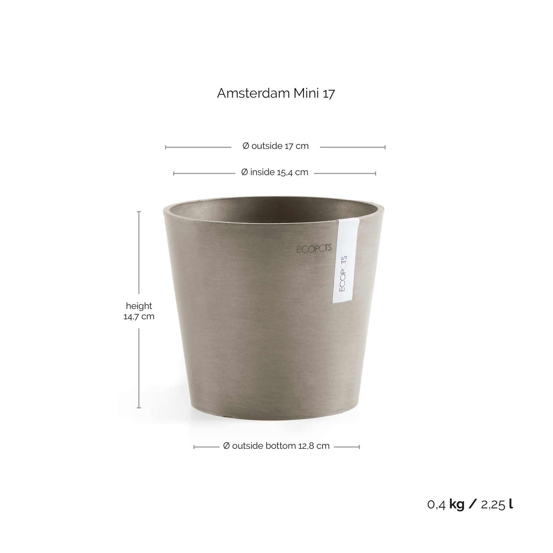 Ecopots-amsterdam-mini-taupe-17-cm-H14-9-cm