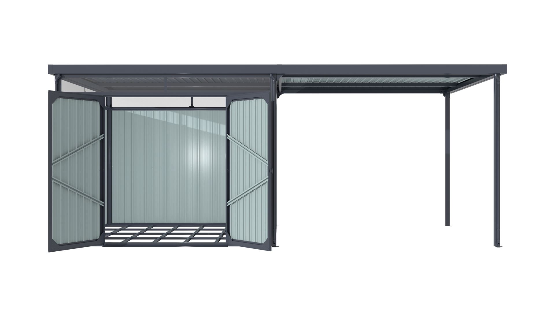 Tuinberging-Rheinfelden-108-antraciet-matt-Set-Tuinberging-metaal-B224-x-L267-x-H226-cm