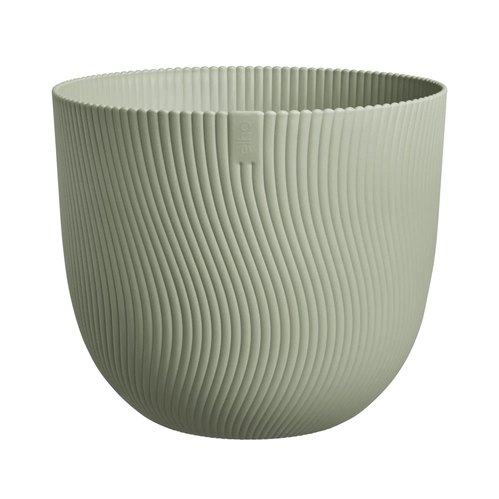 Elho Sereh Round 25 cm Flowerpot - Scandinavian Green - Durable & Weatherproof