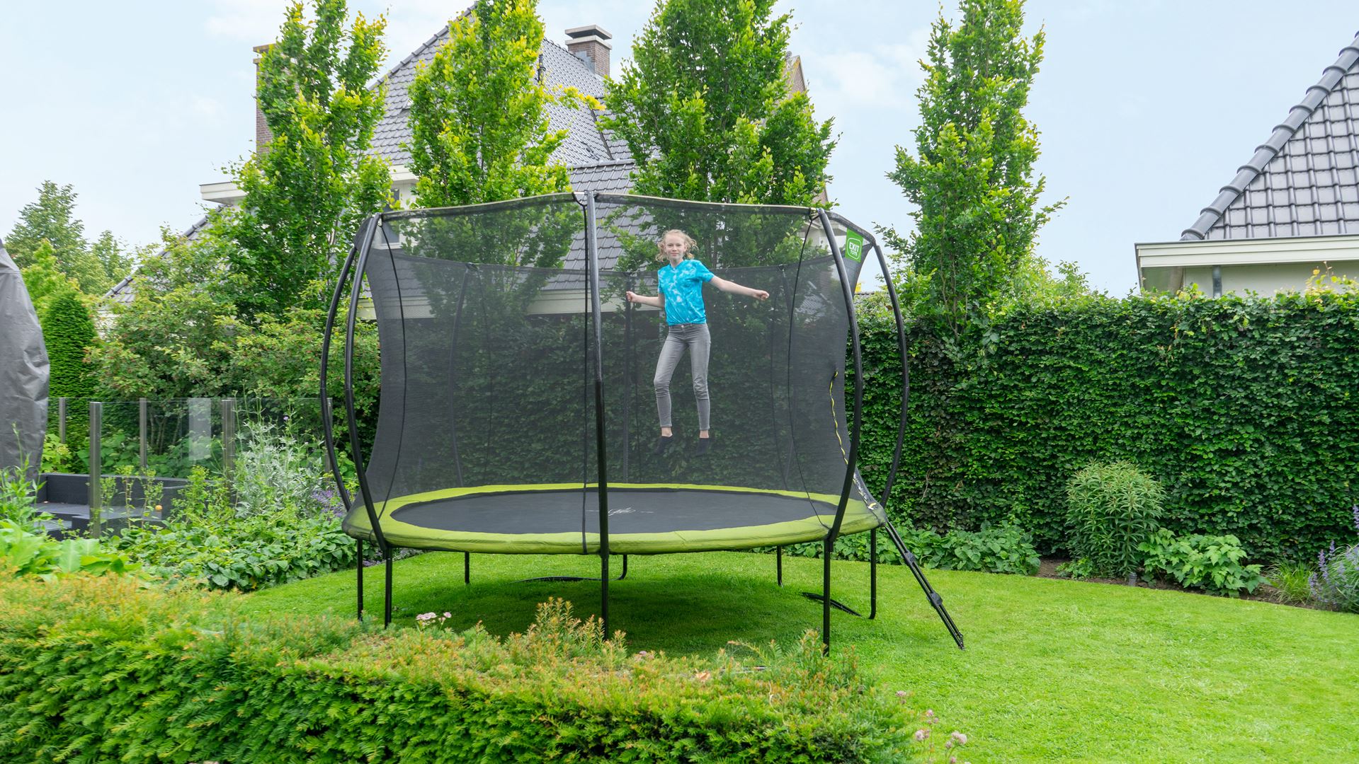 EXIT-Silhouette-trampoline-366cm-groen