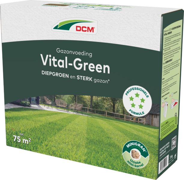 DCM gazonmeststof 3kg voor 75m² - Vital Green