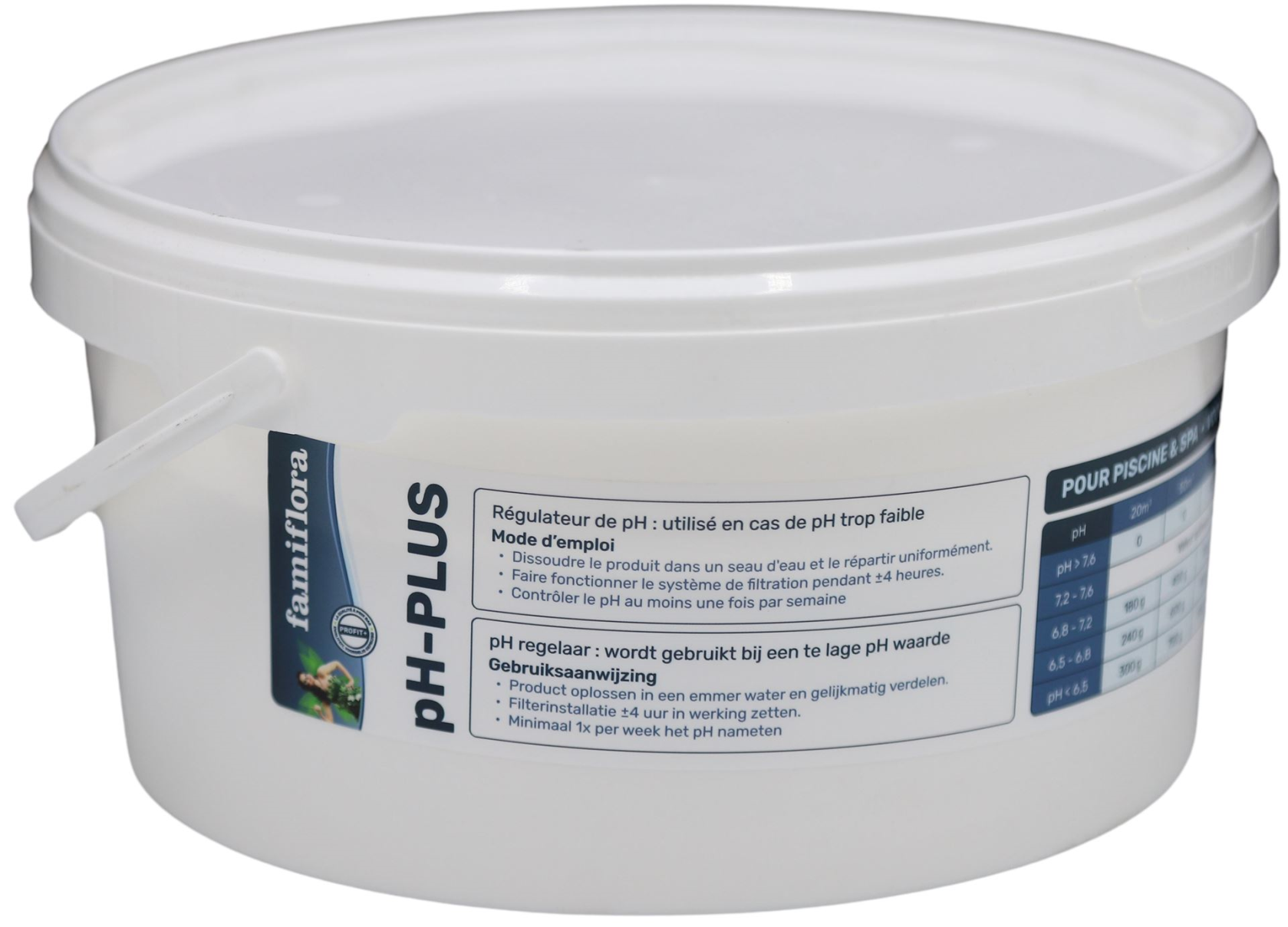Famiflora pH-plus poeder 3kg - verhoogt de pH-waarde van je zwembad of spa!