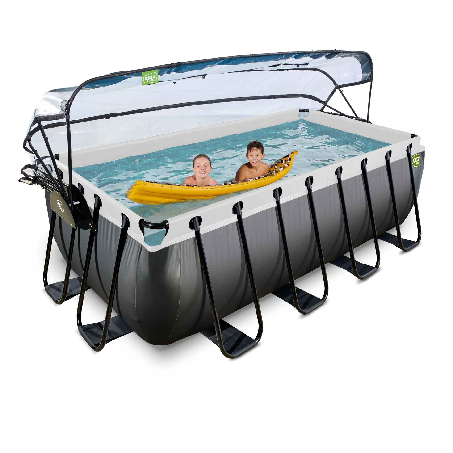EXIT-Black-Leather-zwembad-400x200x122cm-met-zandfilterpomp-en-overkapping-en-warmtepomp-zwart
