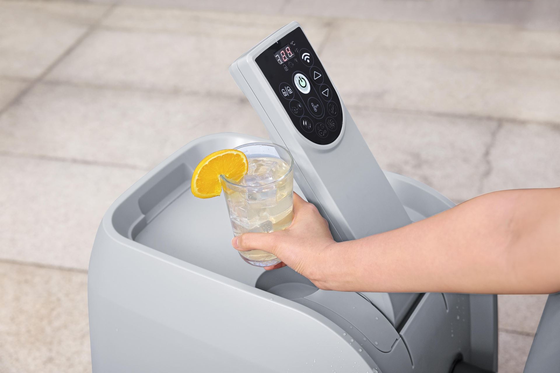 Bestway Lay-Z-Spa Santorini Energy-Efficient Smart HydroJet Pro - 5-7 personen - energiezuinig!