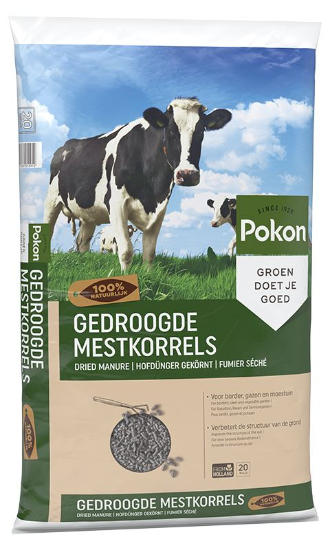 Pokon mestkorrels voor border, gazon en moestuin - 20 kg