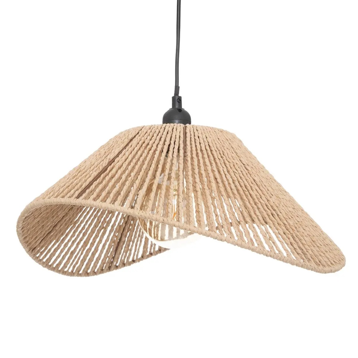 Atmosphera Myha Pendant Lamp - diameter 45 cm - Natural Rope - E27 - Paper - Adjustable - Atmospheric Light