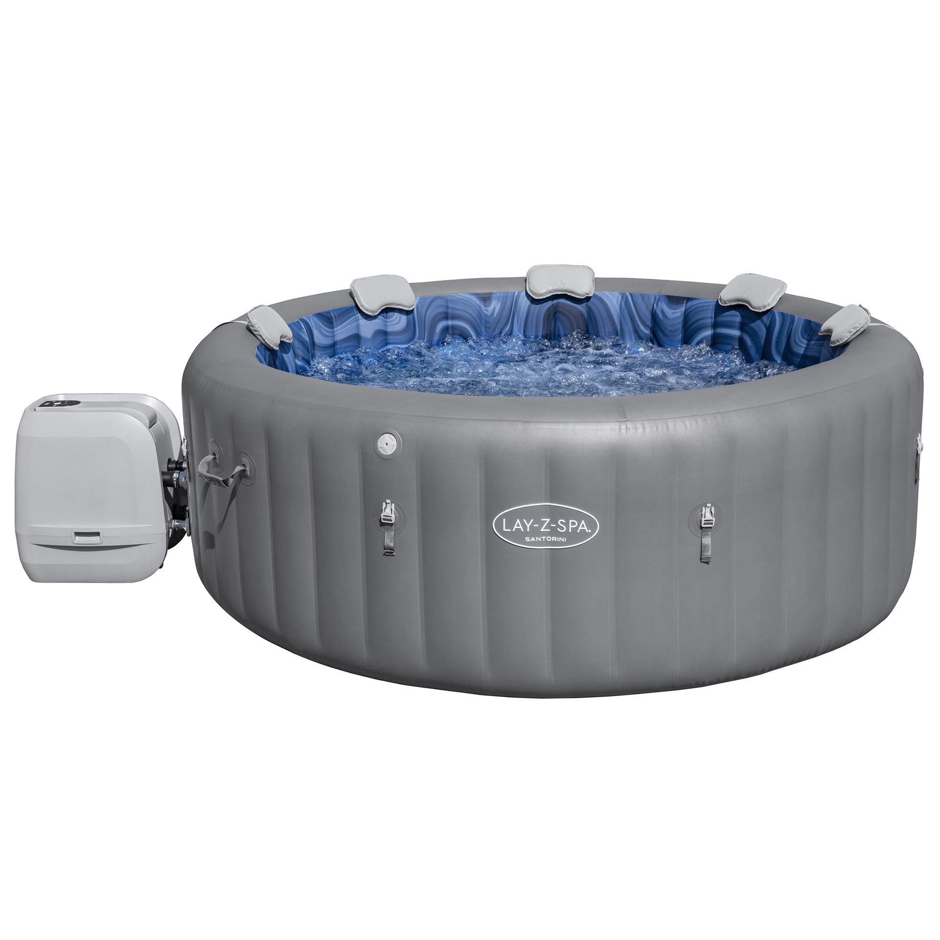 Bestway Lay-Z-Spa Santorini Energy-Efficient Smart HydroJet Pro - 5-7 personen - energiezuinig!