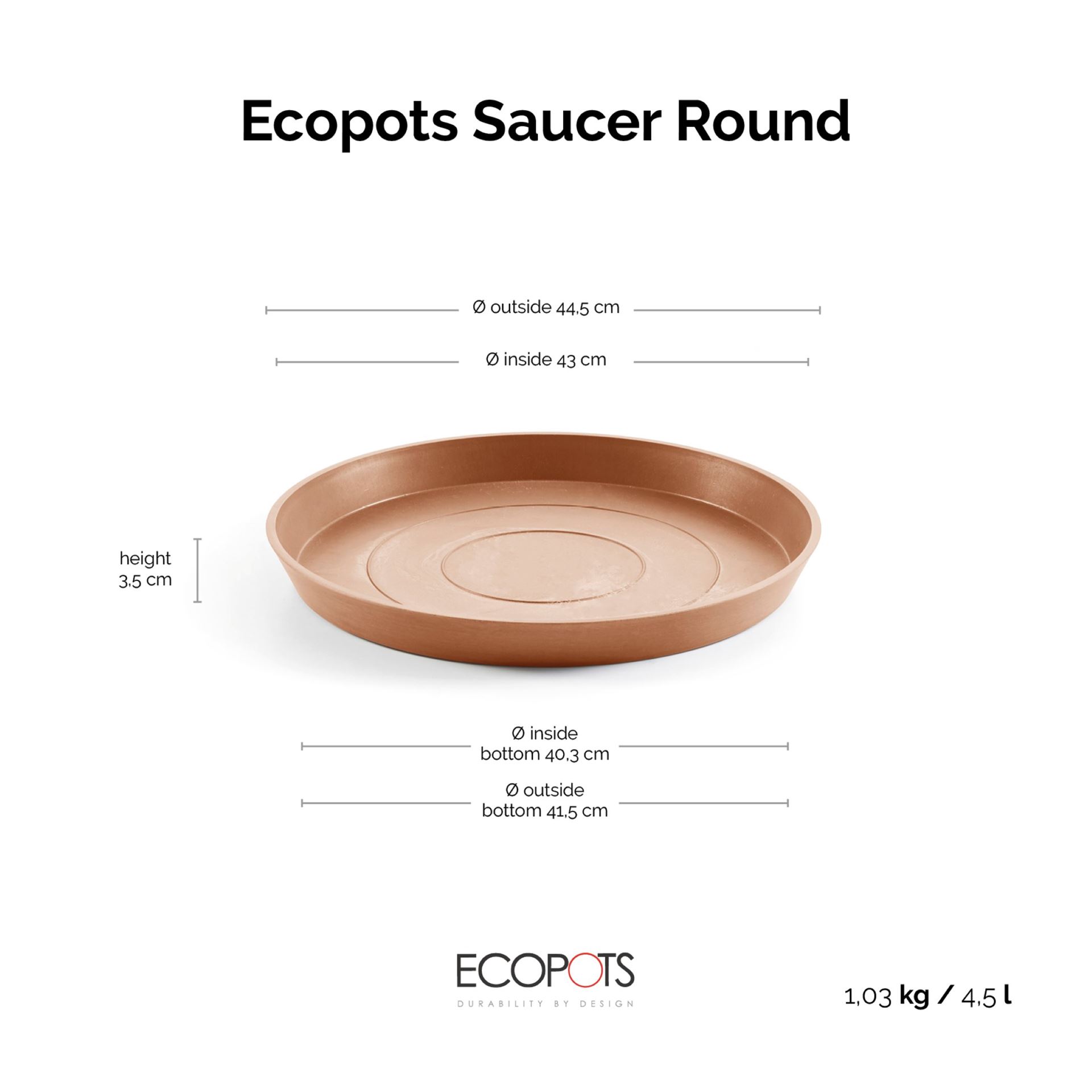 Ecopots-onderschotel-rond-terra-50-cm-H3-5-cm