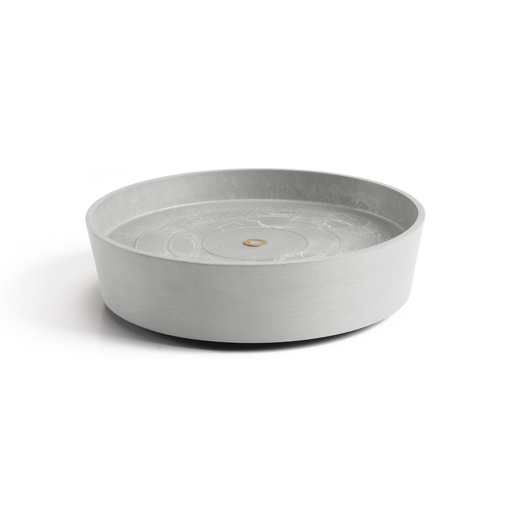 Ecopots onderschotel op wielen - Rond - White Grey - Diameter 34,1 x H9 cm