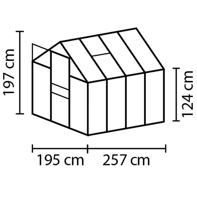 Vitavia Venus Serre 5,0m² tuinbouwglas - met fundering