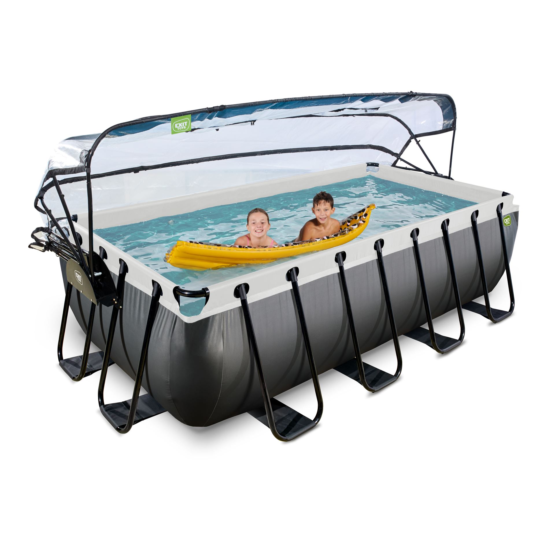 EXIT-Black-Leather-zwembad-400x200x100cm-met-zandfilterpomp-en-overkapping-en-warmtepomp-zwart