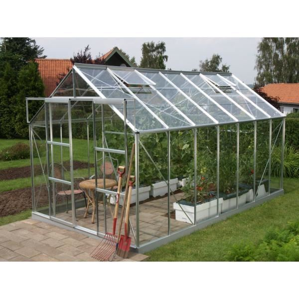 Vitavia Jupiter Serre 11,5m² met tuinbouwglas - met dubbele deur en fundering