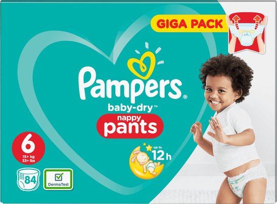 Pampers-Baby-Dry-Nappy-Pants-Luierbroekjes-Maat-6-84stuks