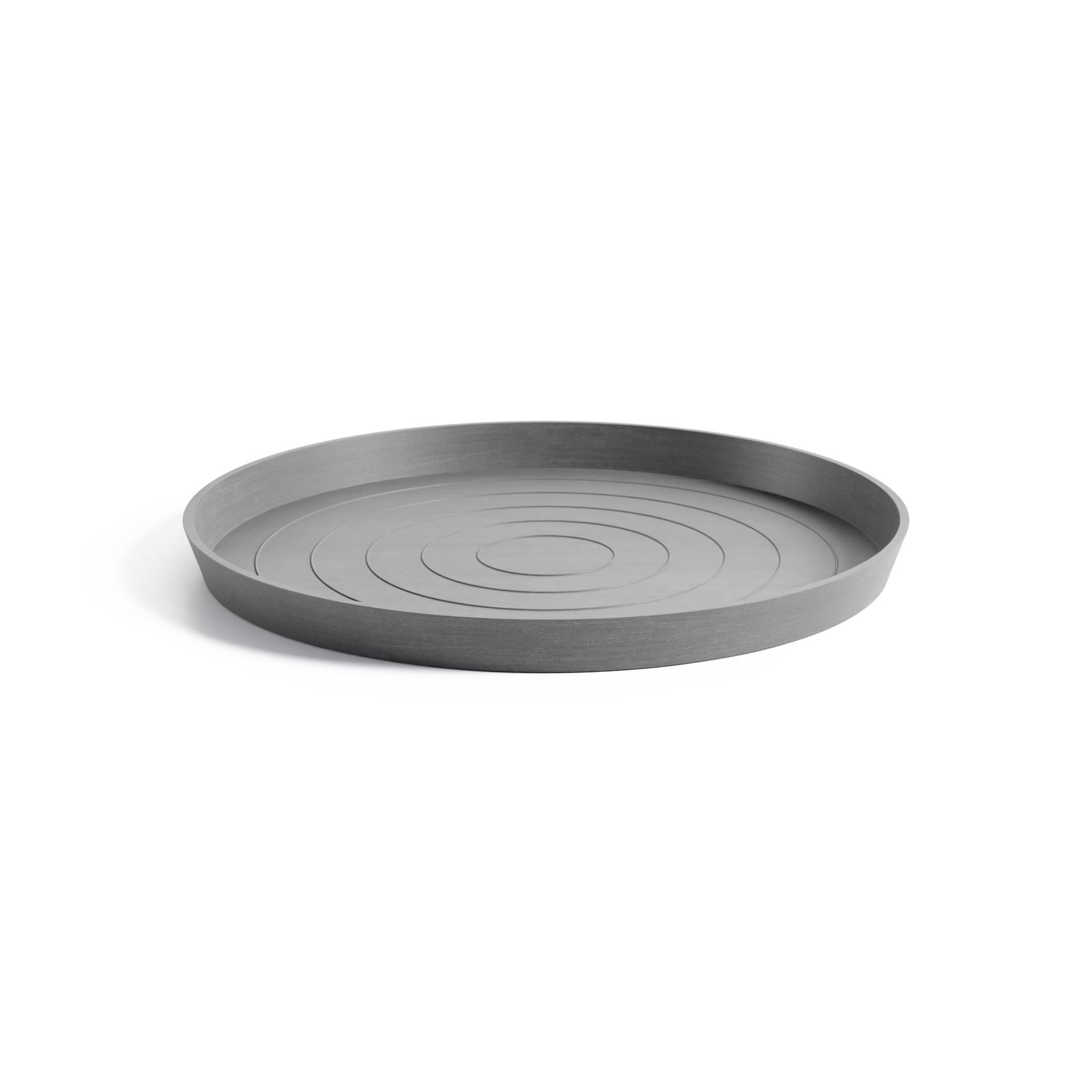 Ecopots underdish with water reservoir- Round - Grey - Diameter 58.7 x H4.5 cm