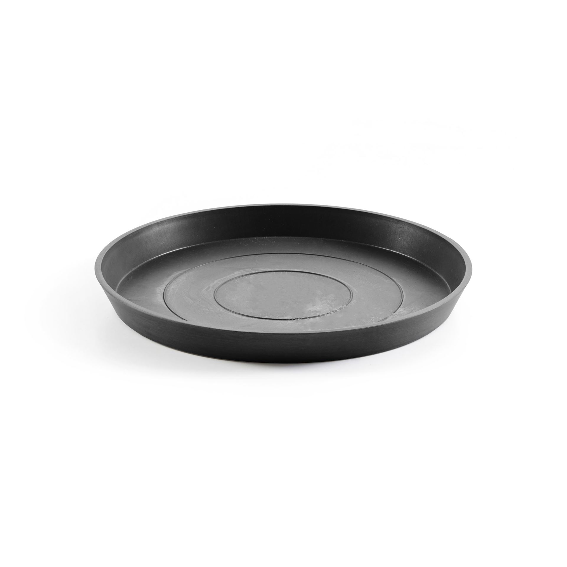 Ecopots Saucer Round - Dark Grey - Ø44,5 x H3,5 cm - Ronde donkergrijze onderschotel met waterreservoir