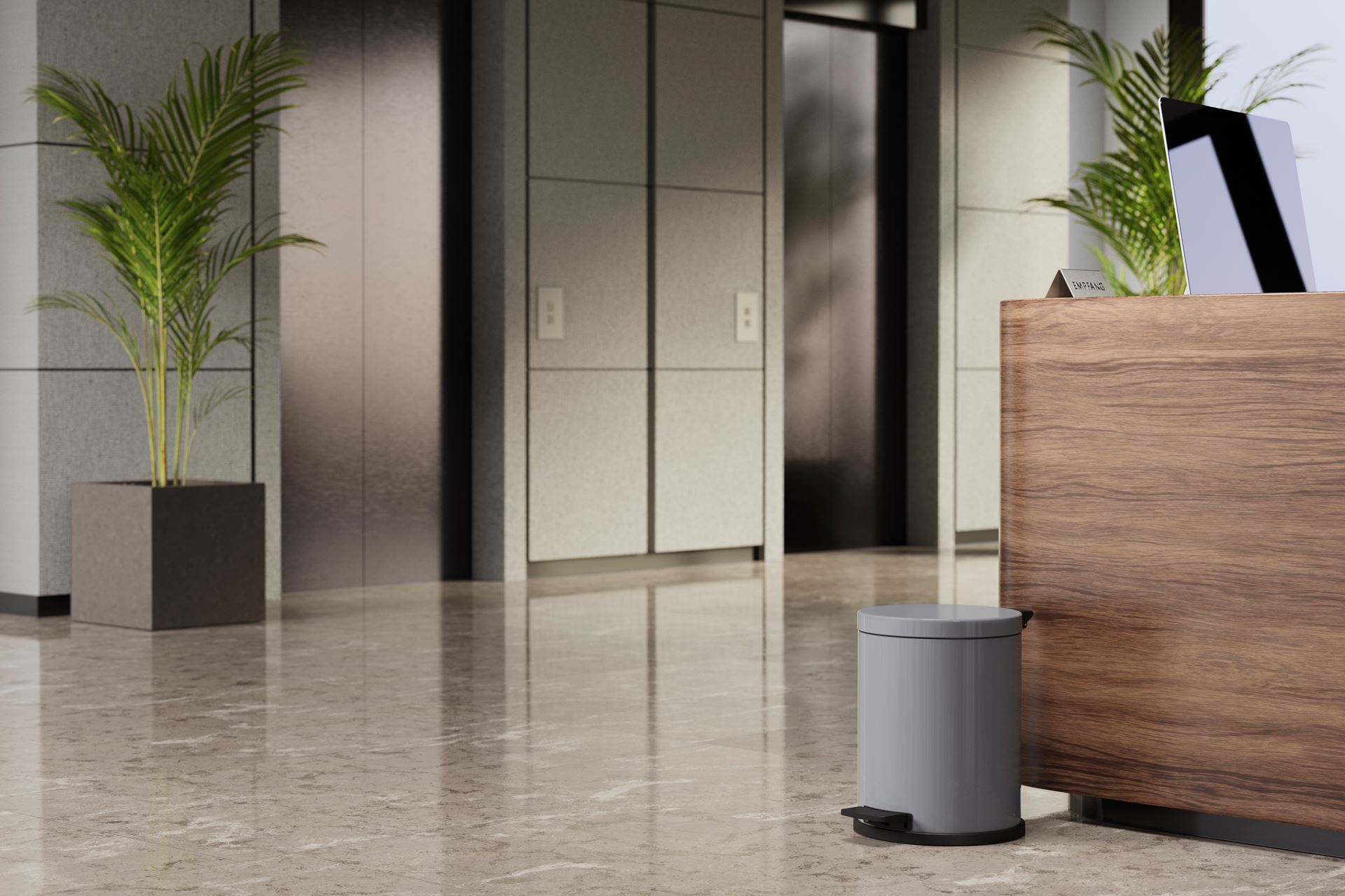 Pedaalemmer-solid-m-zilver-plastic-12l