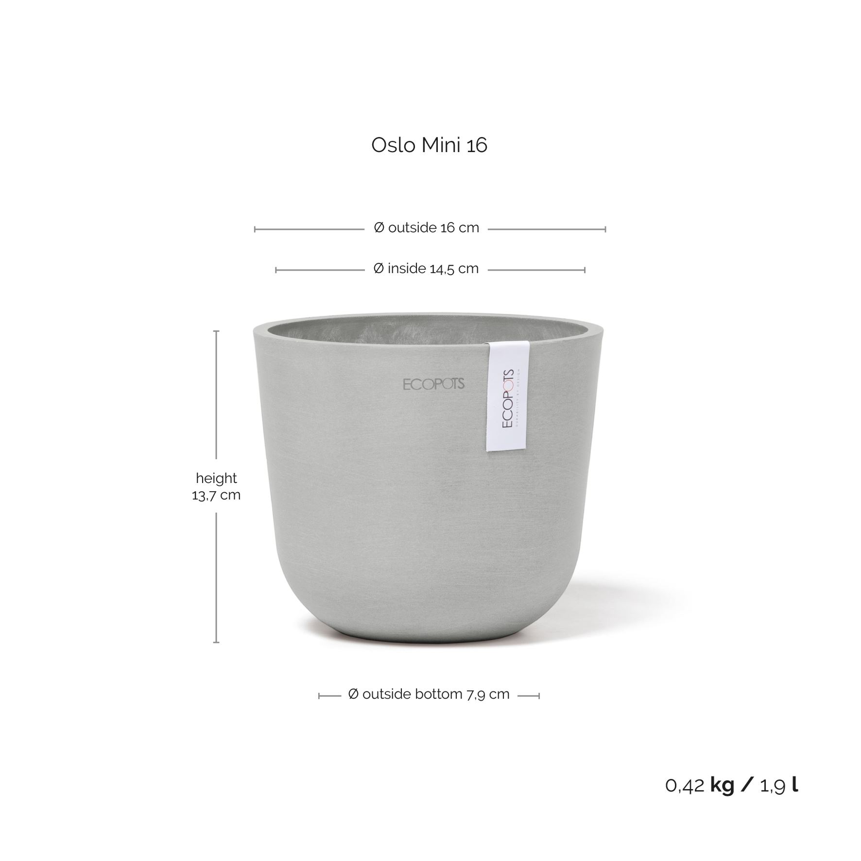 Ecopots-oslo-mini-white-grey-16-cm-H13-cm