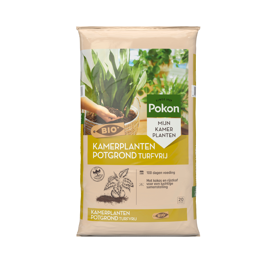 Pokon turfvrije bio potgrond voor kamerplanten - 20L - 100 dagen voeding