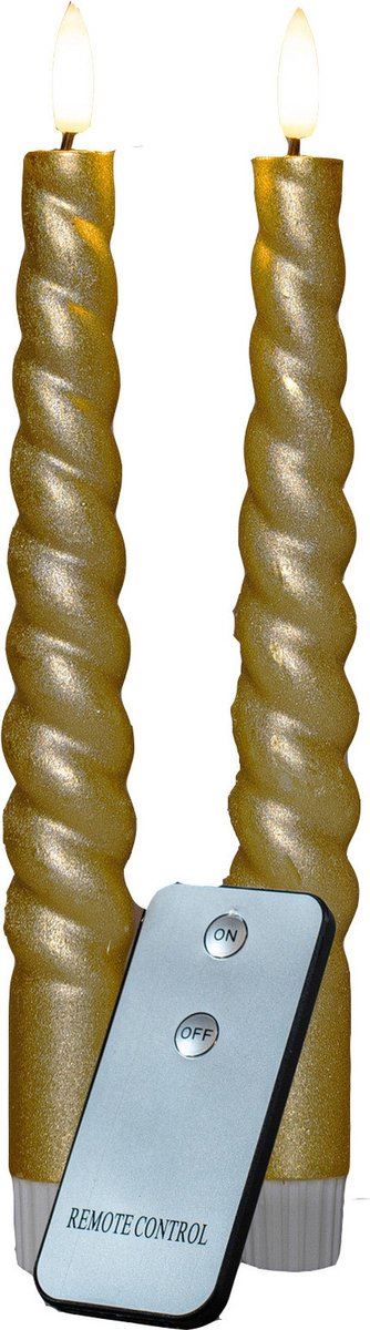 Dinerkaars-swirl-H23cm-2stuks-goud