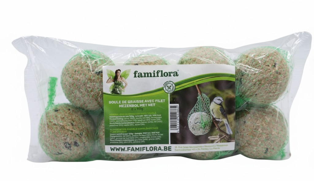 Famiflora Set of 8 suet balls with net - 8x90g