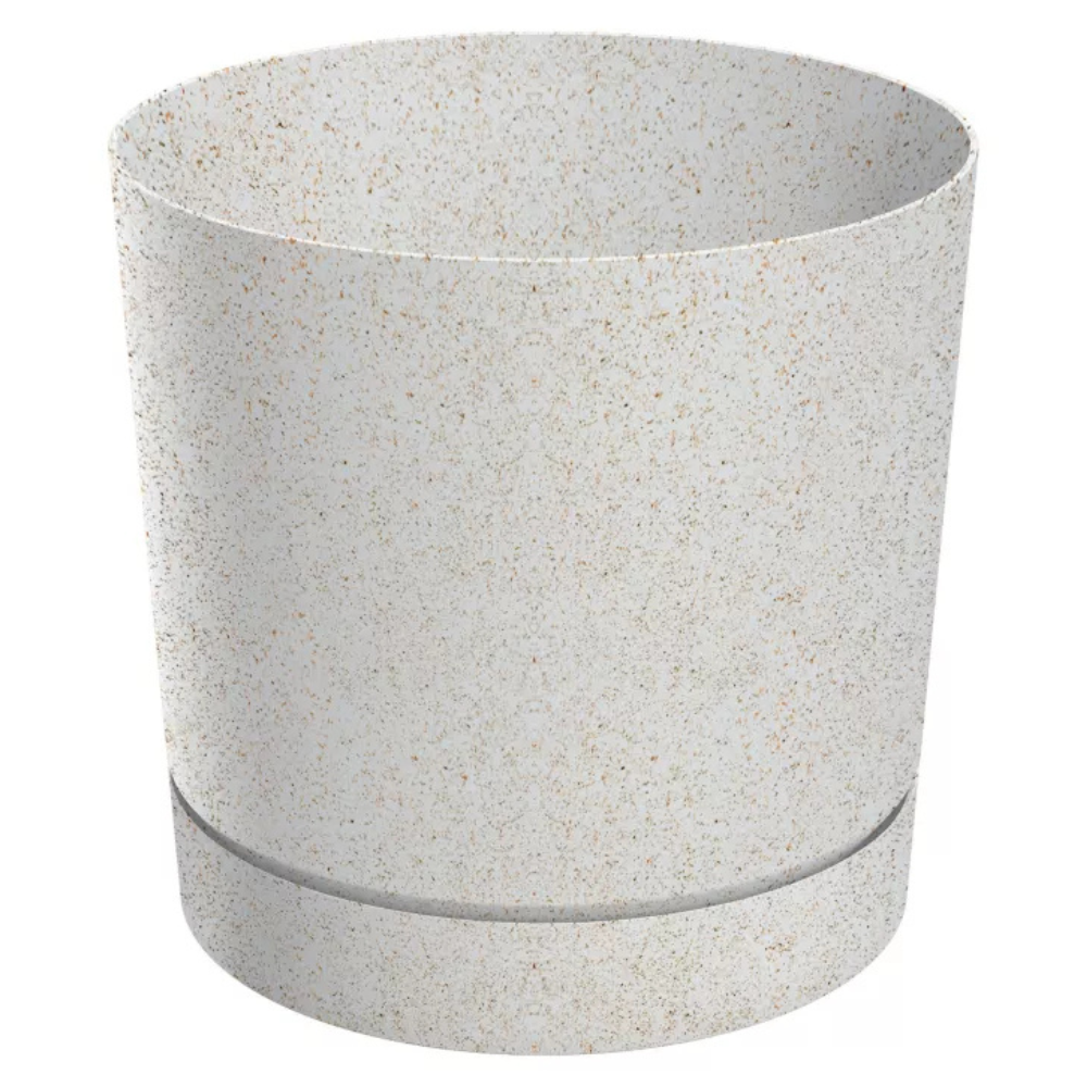 Prosperplast Tubo P Eco Wood Bloempot - Ø 12,8 cm - Eco Wit
