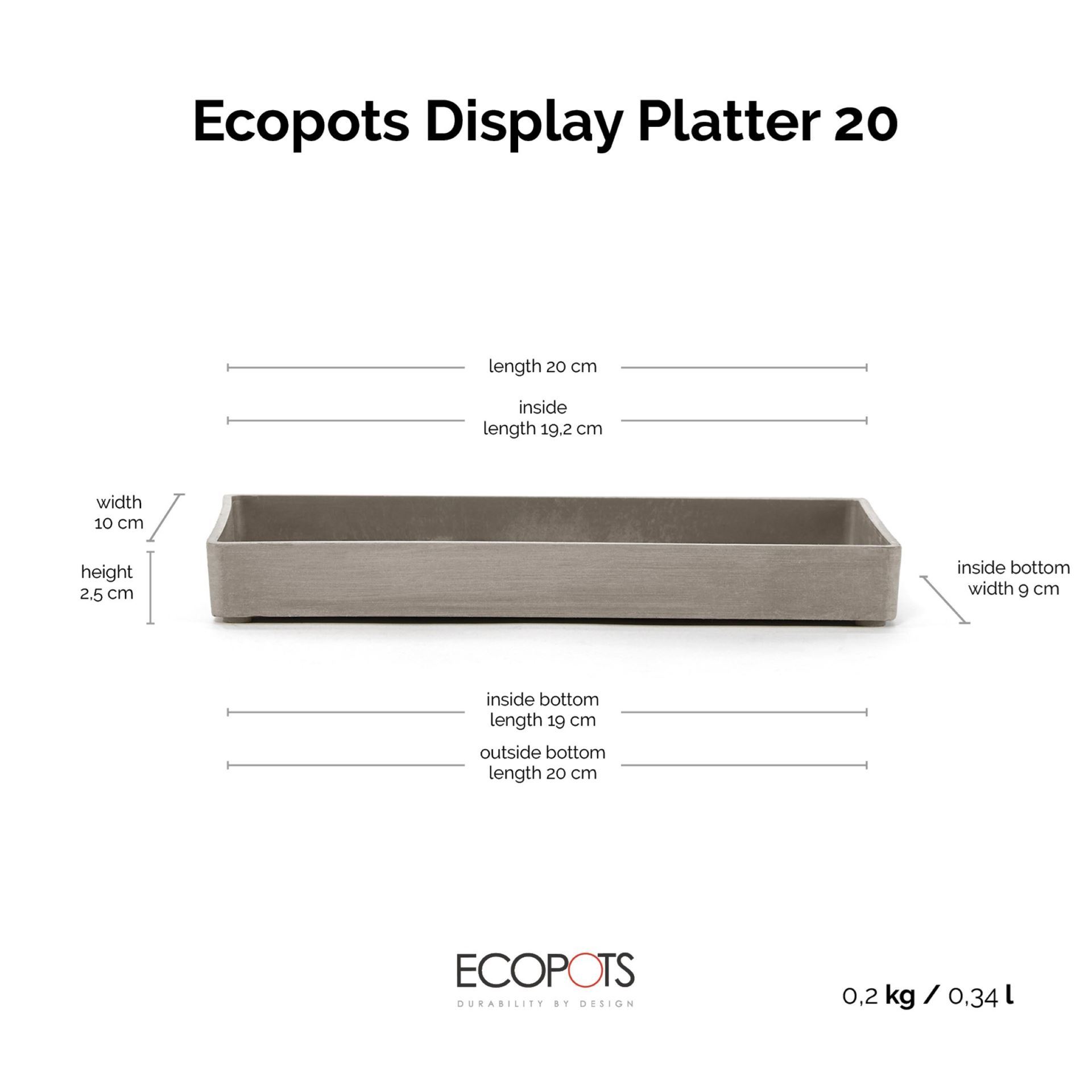 Ecopots-display-platter-taupe-20-LBH-20x10x2-5-cm
