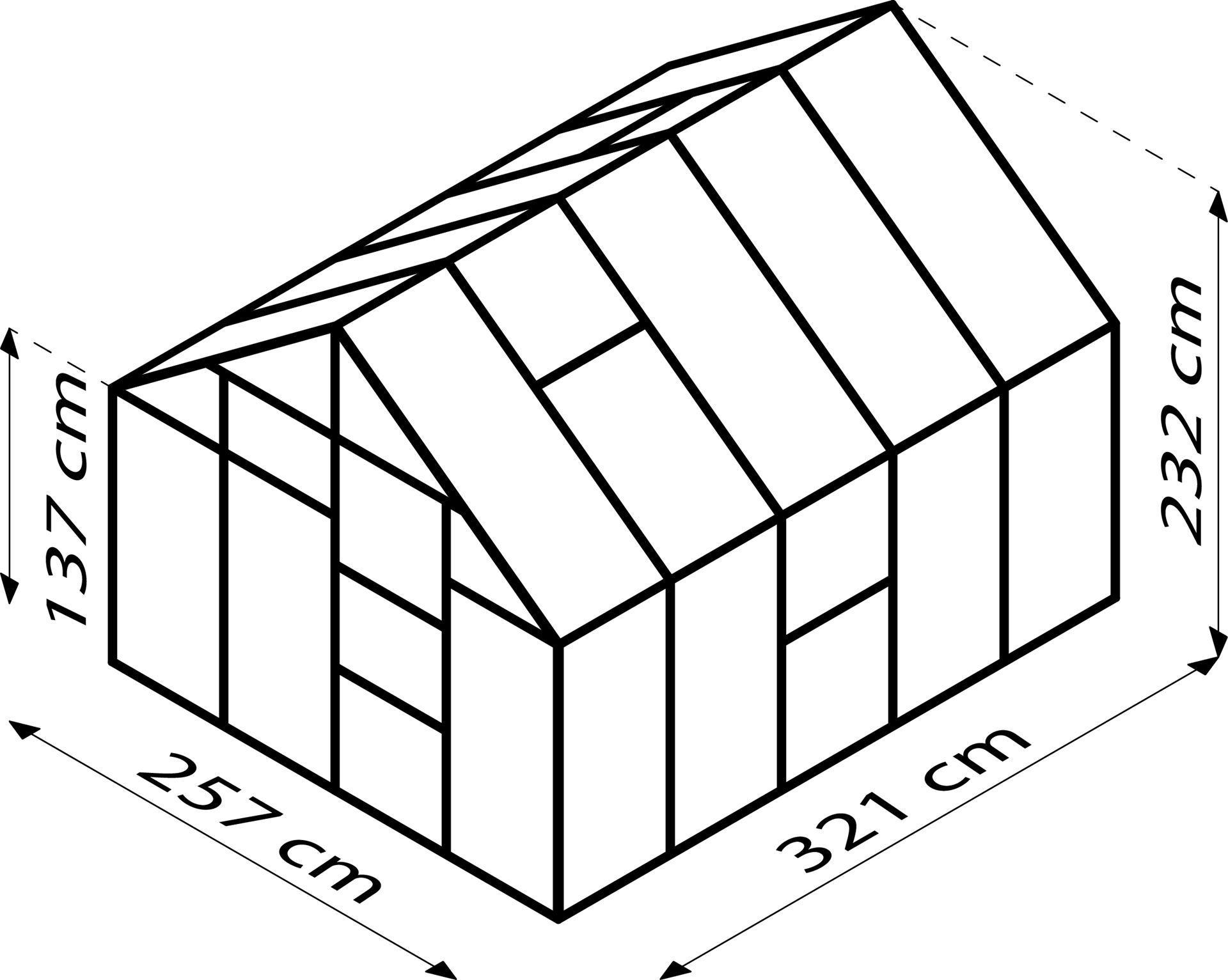 Meridian-1-8300-HKP4mm-donkergroen-Polycarbonaat-serre-Vrijstaand-B254-4-x-L316-6-x-H231-8-cm