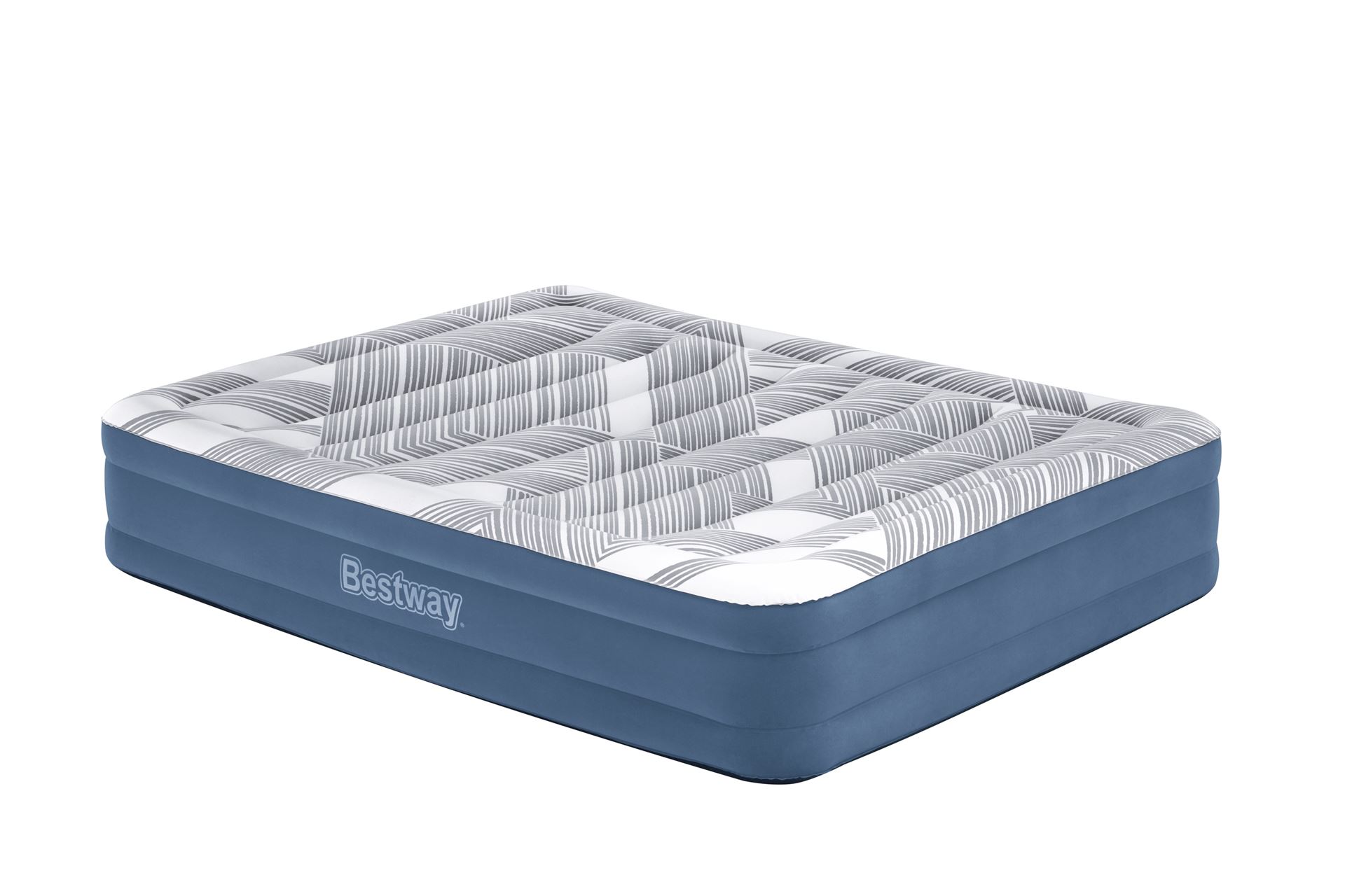 Bestway luchtbed 'Tritech Queen' - 203x152x36 cm - met zijkant, ingebouwde pomp