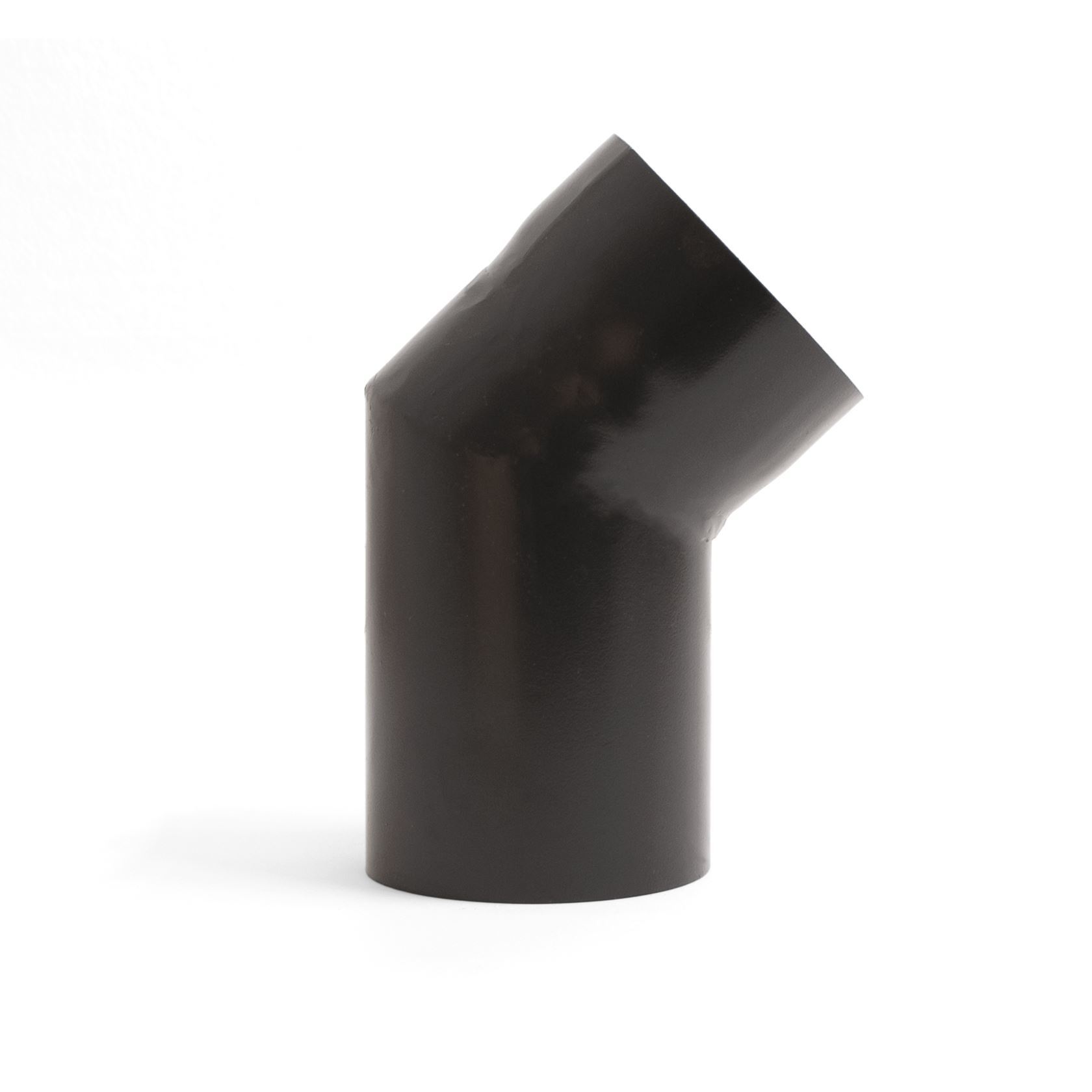 BonFeu Tube d'angle Ø100mm 45 degrés - Noir - LxlxH : 11x15x21cm