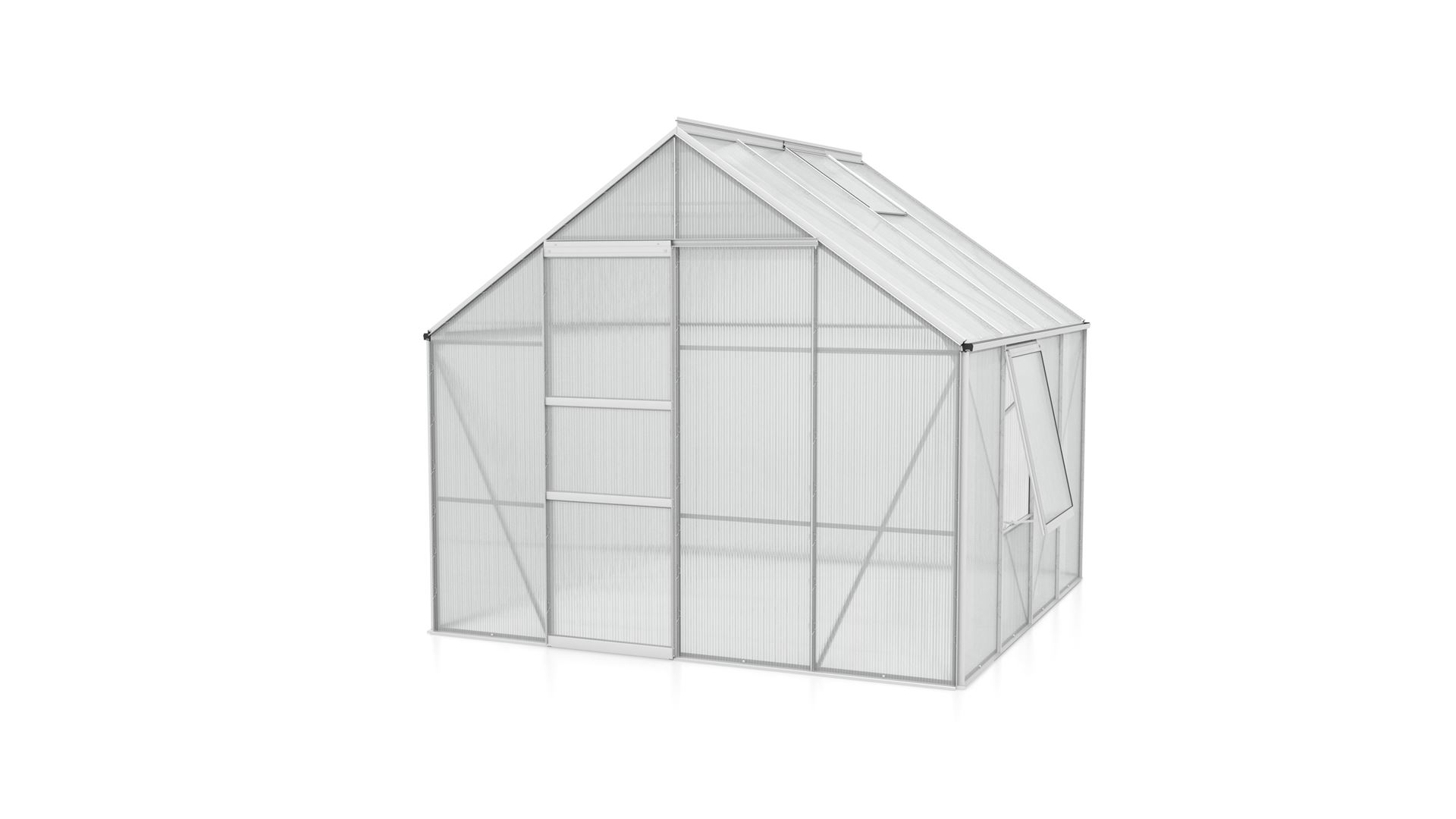 Meridian-1-6700-HKP4mm-Polycarbonaat-serre-Vrijstaand-B254-4-x-L254-4-x-H231-8-cm