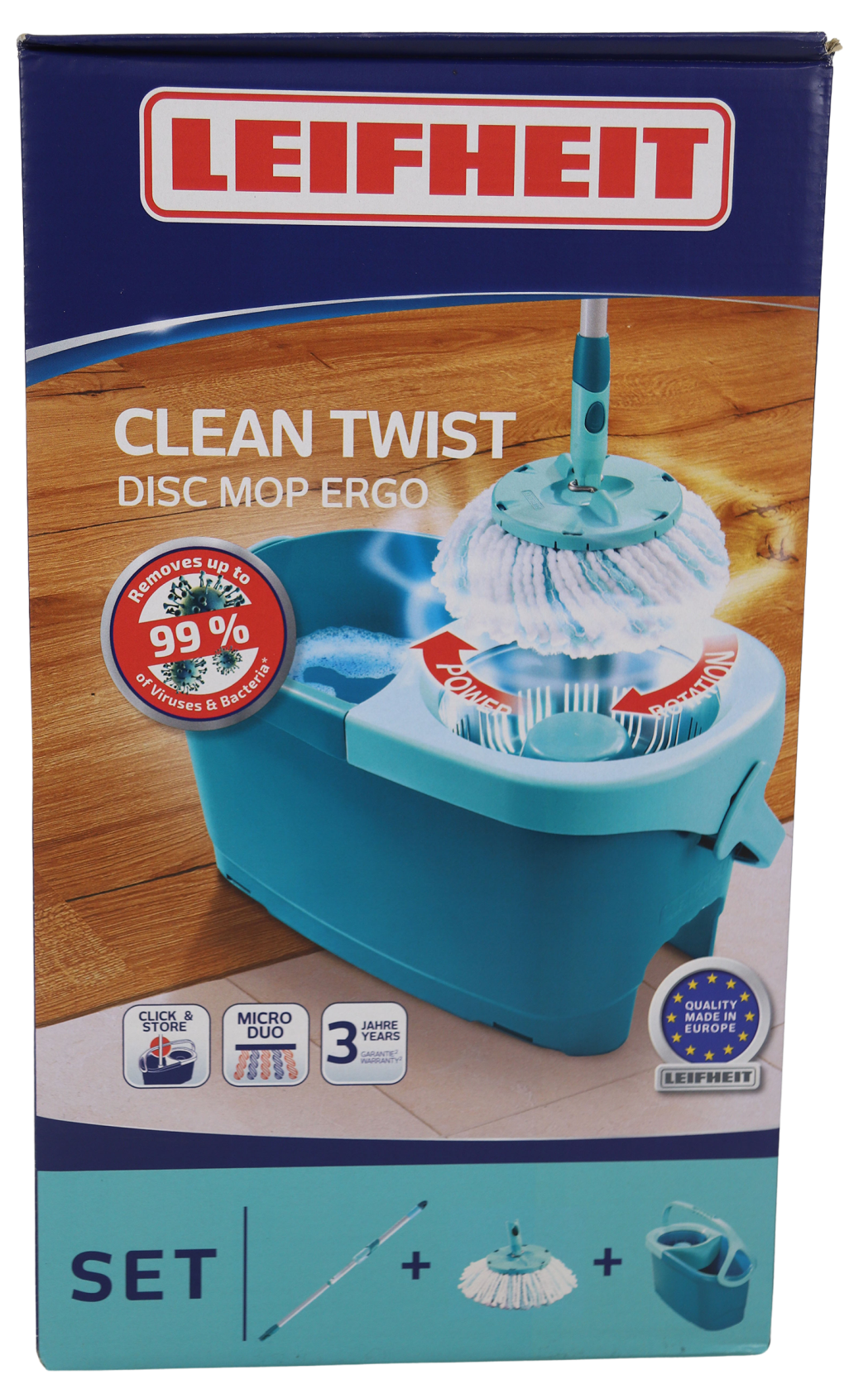 Leifheit CLEAN TWIST set met mop en emmer