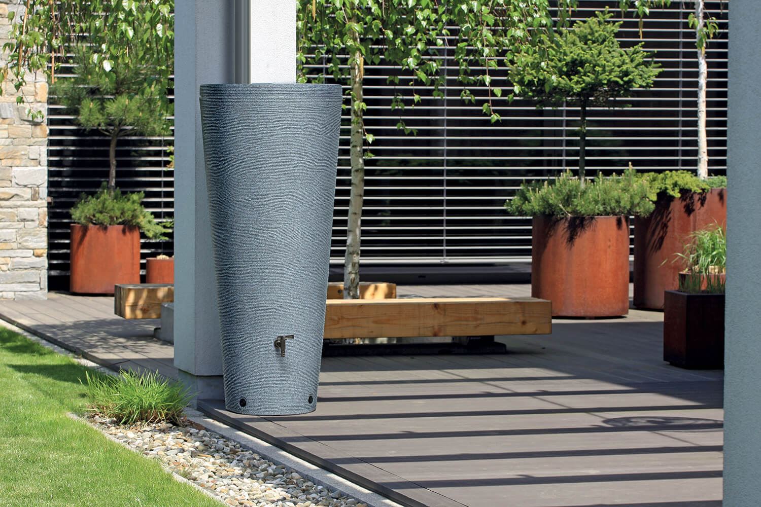 Regenton-tubo-320l-graniet-met-kraan