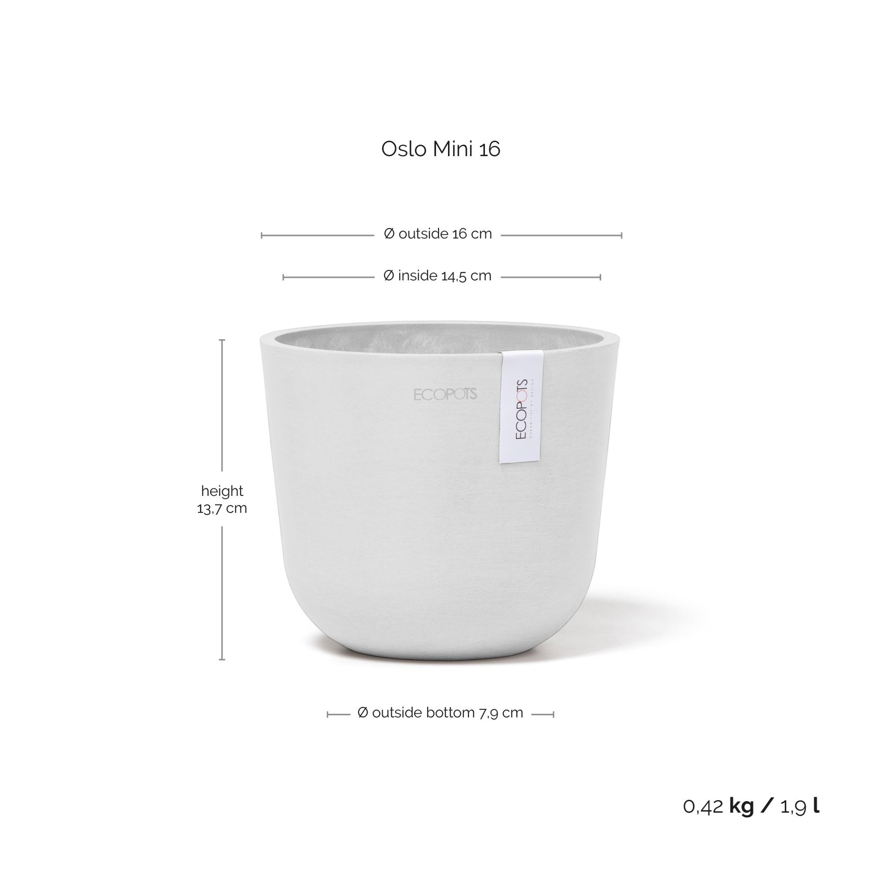 Ecopots-oslo-mini-pure-white-16-cm-H13-cm