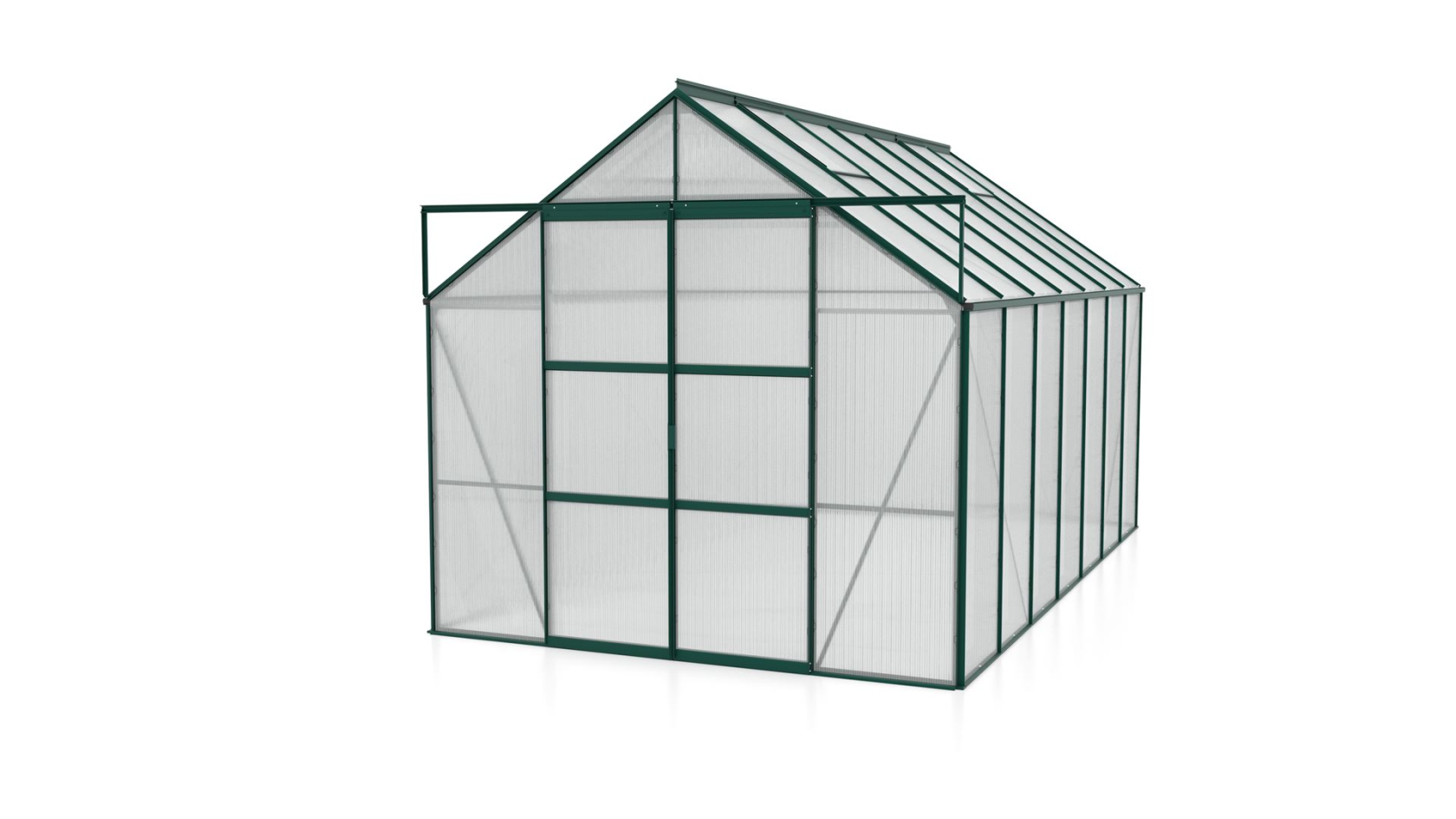 Vitavia Uranus serre - 11,5m² - met 6 mm polycarbonaat - Donkergroen