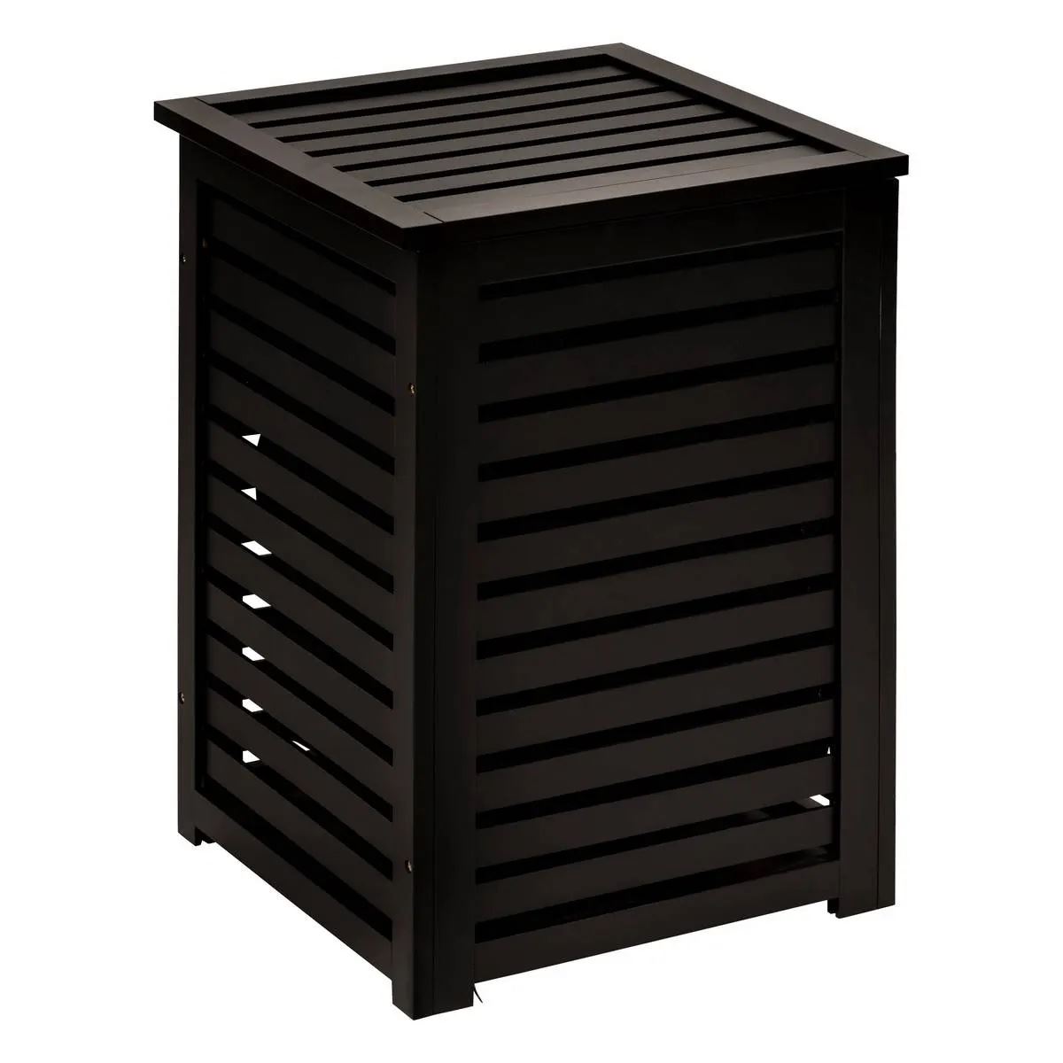 Wasmand-65L-zwart-hout