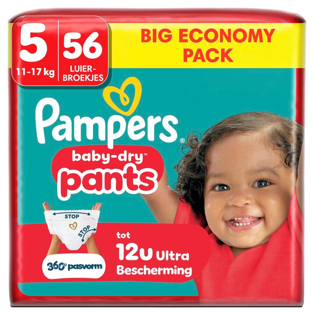 Pampers Baby-Dry Pants - Maat 5 - 56 luierbroekjes (12-17 KG)