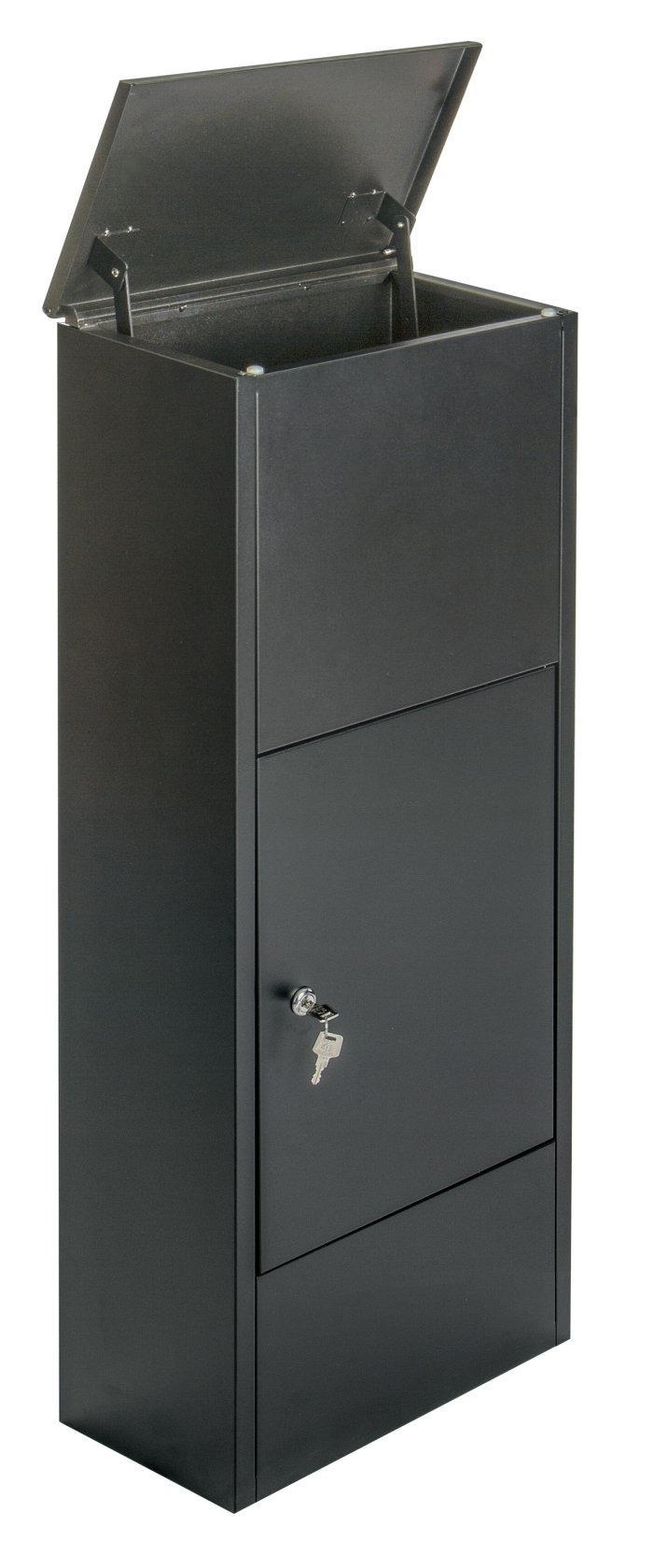 Practo Garden bremen matt black - Boîte à lettres pour colis autoportante - 25x38x106cm - RAL 9017 MAT