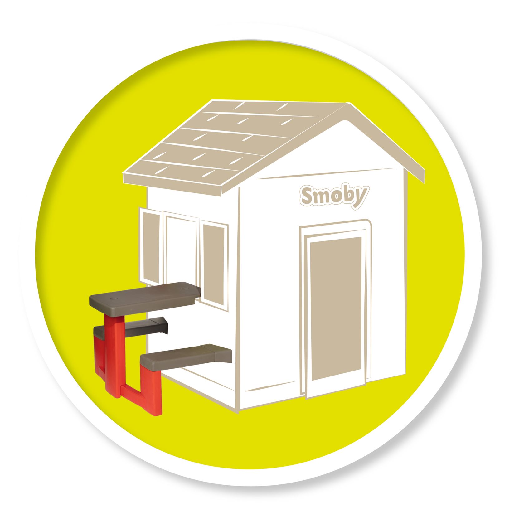 Accessoire Smoby - table de pique-nique amovible pour les maisons de jeux Smoby