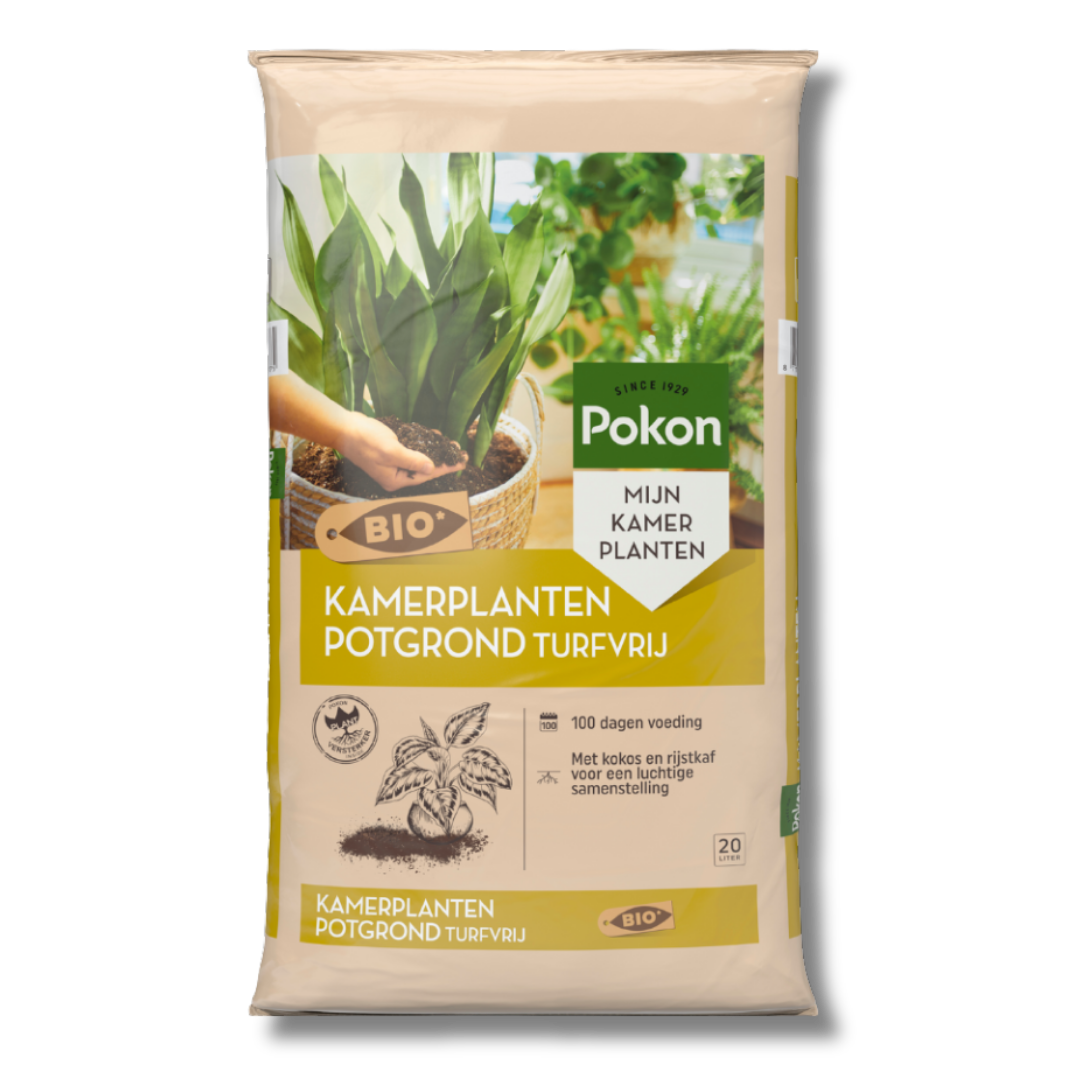 Pokon turfvrije bio potgrond voor kamerplanten - 20L - 100 dagen voeding