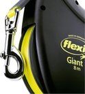 Flexi-Giant-Tape-Hondenriem-Zwart-Geel-8-m