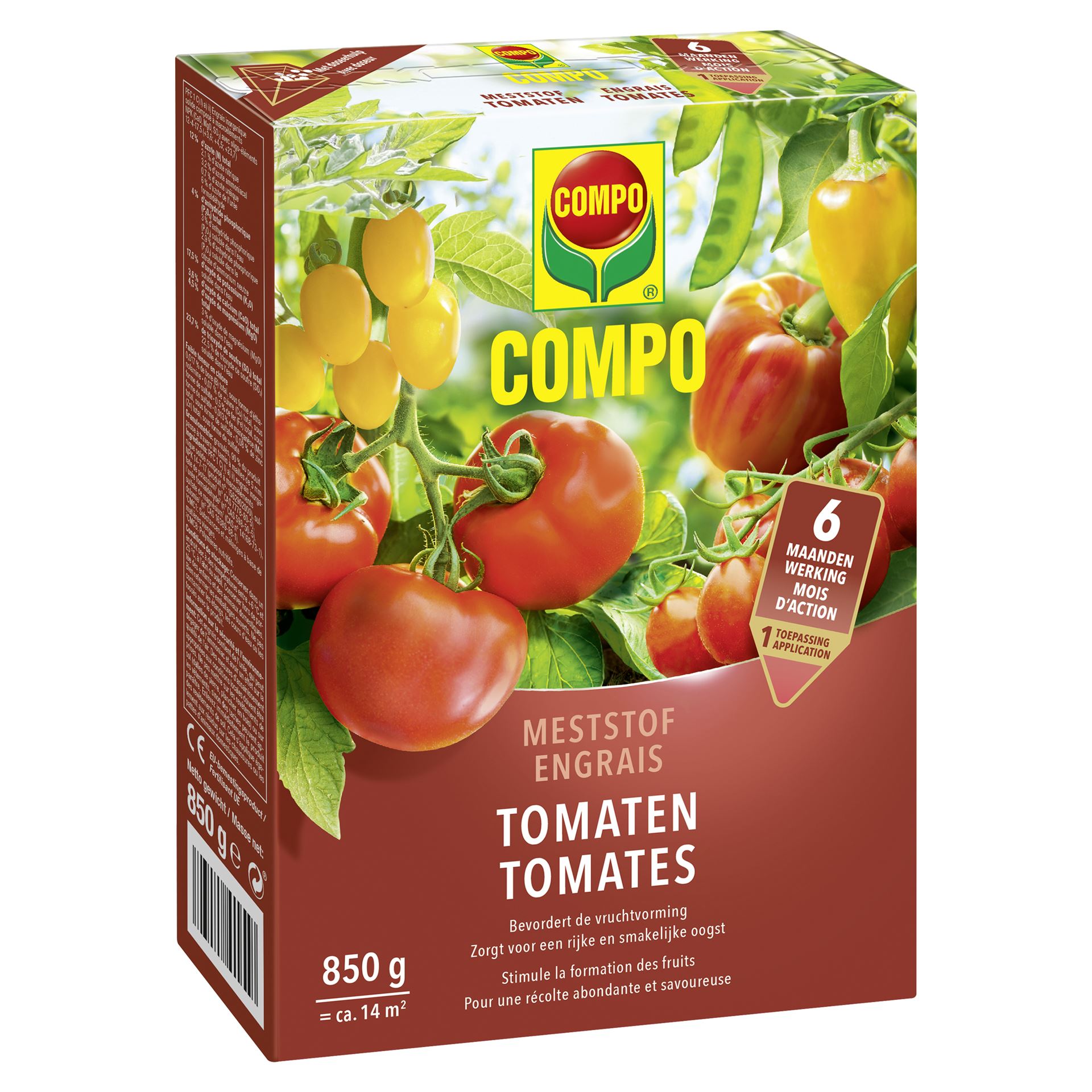 COMPO Tomato Fertilizer - immediate and long action 6 months - for a rich harvest and pure aroma - box 850 g