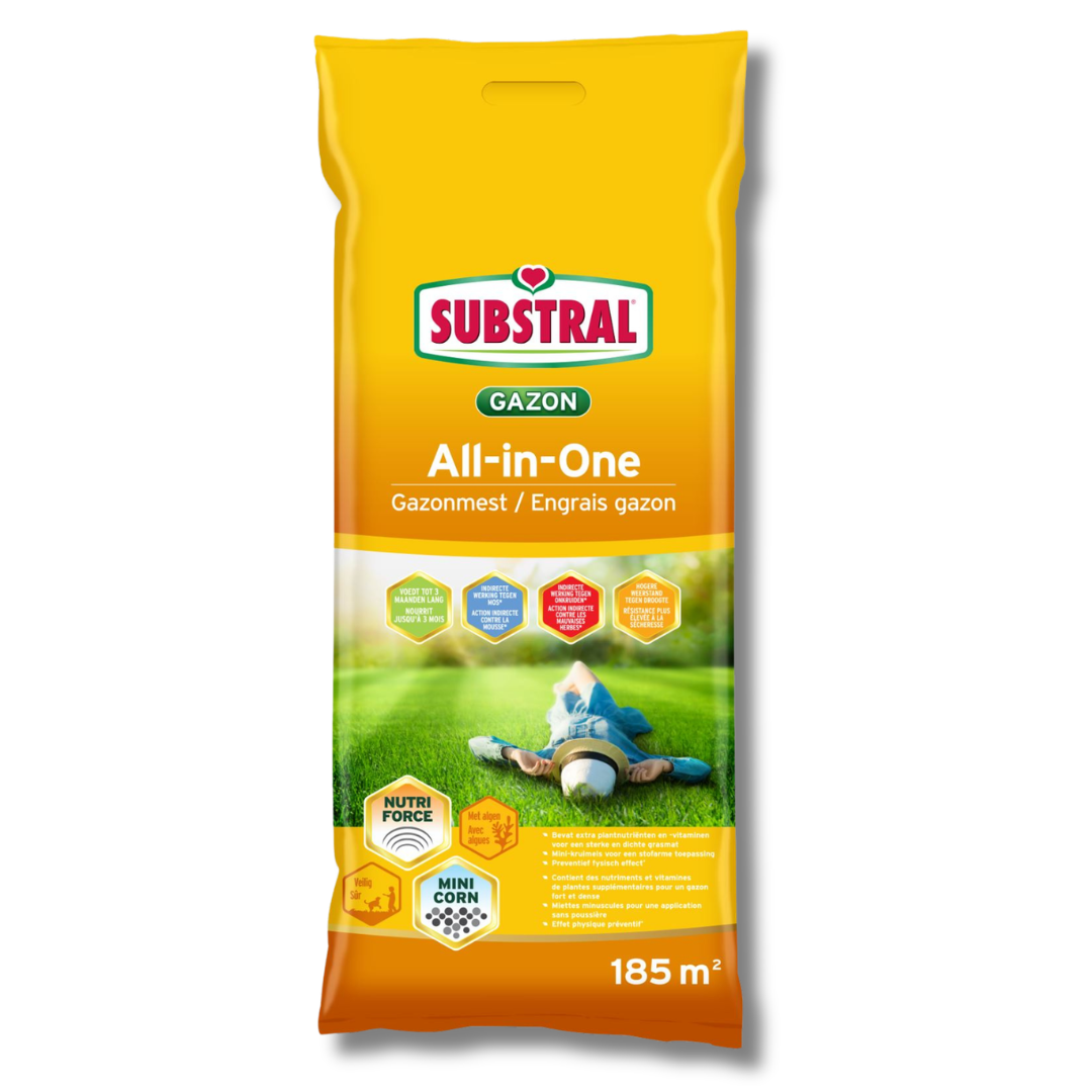 Substral Engrais pour gazon 9,5 kg pour 185 m² - Tout-en-un